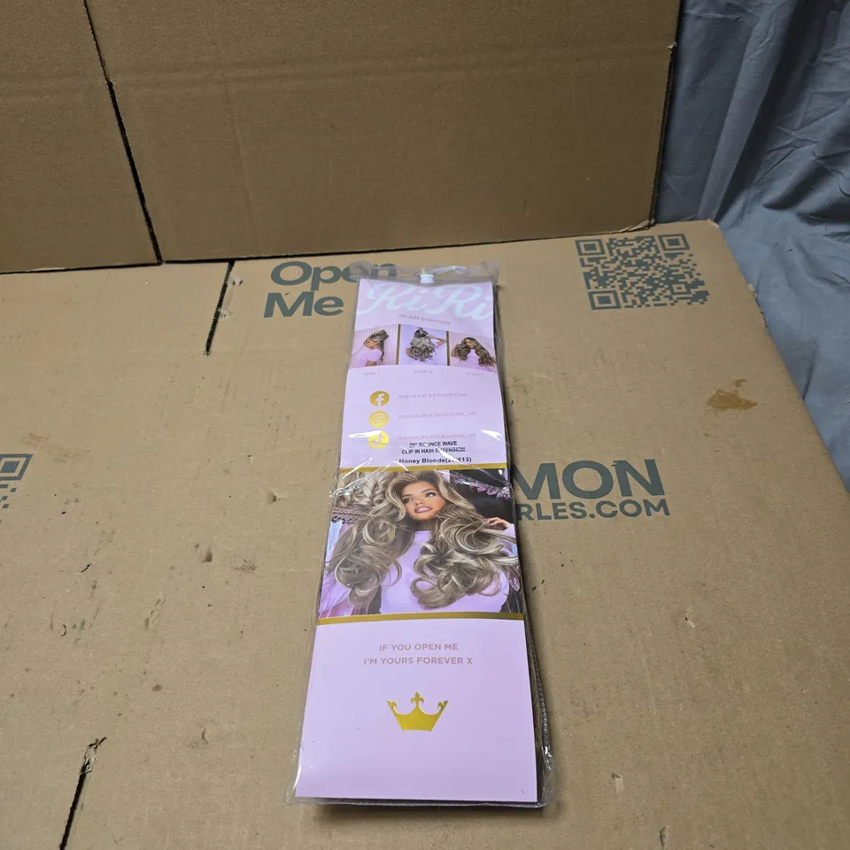 RIRI GLAM STATION DELUXE SYNTHETIC HAIR EXTENSIONS HONEY BLONDE 20" BOUNCE WAVE