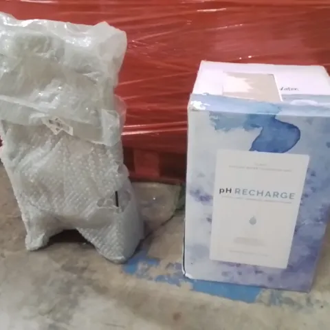 PALLET OF ASSORTED HOUSEHOLD GOODS AND PRODUCTS TO INCLUDE;WATER COUNTERTOP UNIT,SHOE RACK