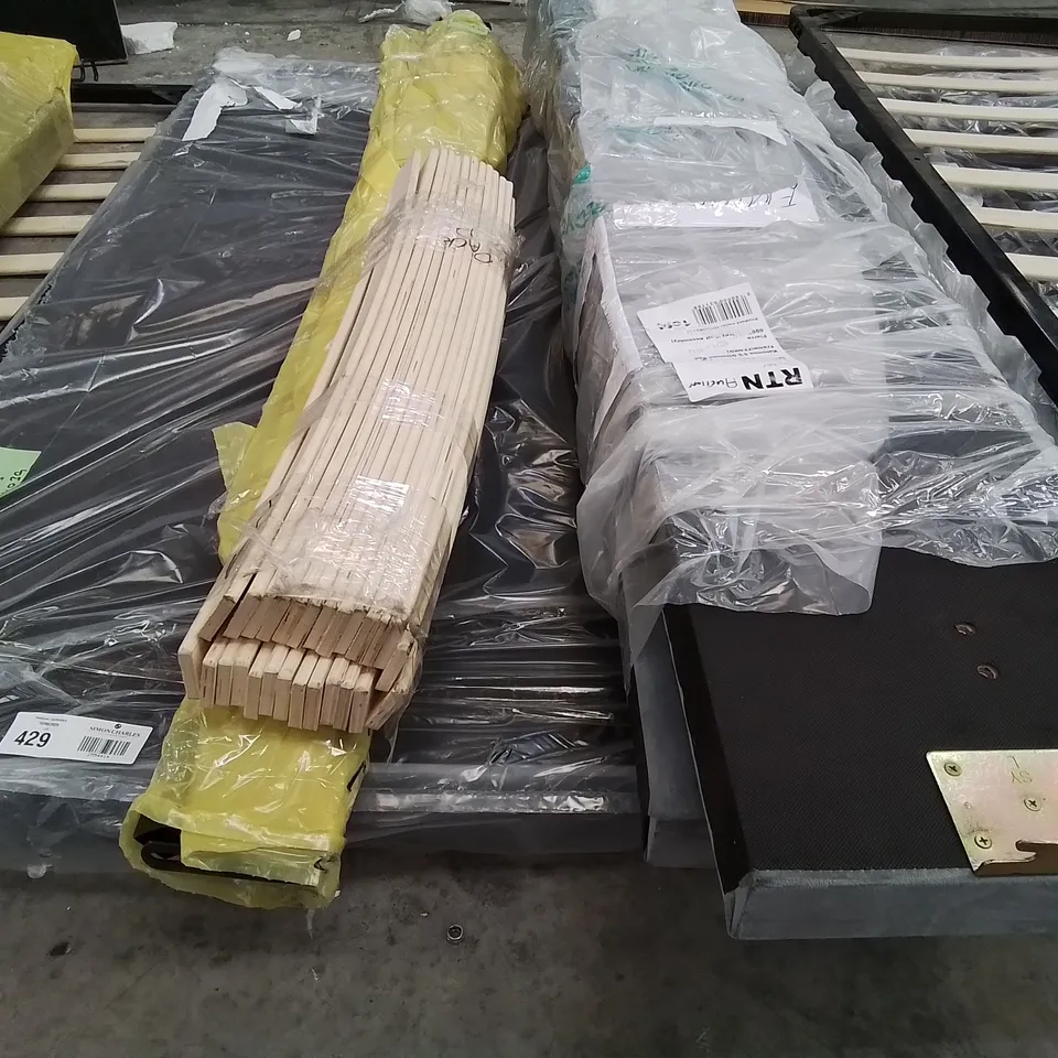 DESIGNER KALOMOS5' KINGSIZE OTTOMAN BEDFRAME GREY (3 PACKS)