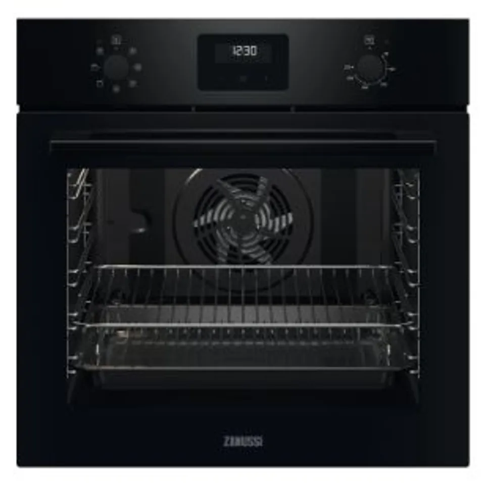 ZANUSSI SERIES 20 INTEGRATED SINGLE FAN OVEN BLACK MODEL ZOHNX3K1 RRP £325