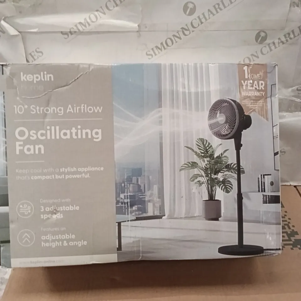 BOXED KEPLIN OSCILLATING FAN BLACK