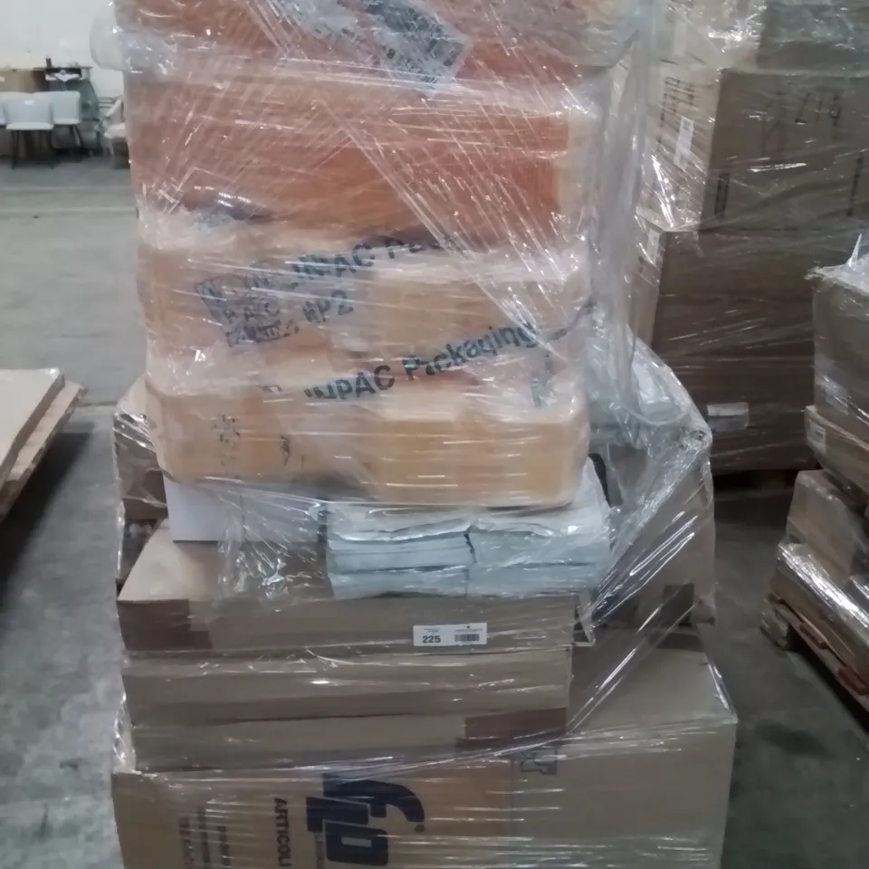 MIXED PALLET OF VARIOUS HOUSEHOLD ITEMS TO INCLUDE: TAKE AWAY TRAYS, PAPER BAGS ECT.