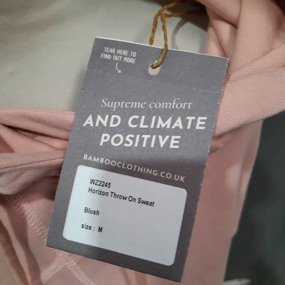 BAM HORIZON THROW ON SWEAT SHIRT IN BLUSH - M