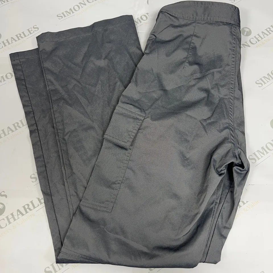BEN SHERMAN SATIN CARGO PANTS IN GREY SIZE SMALL