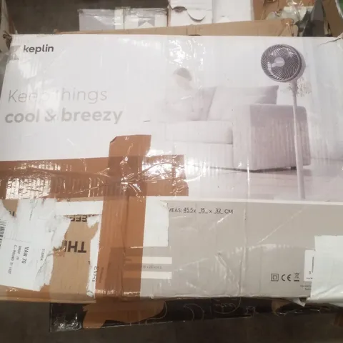 BOXED KEPLIN 10" STRONG AIRFLOW OSCILLATING FAN - WHITE