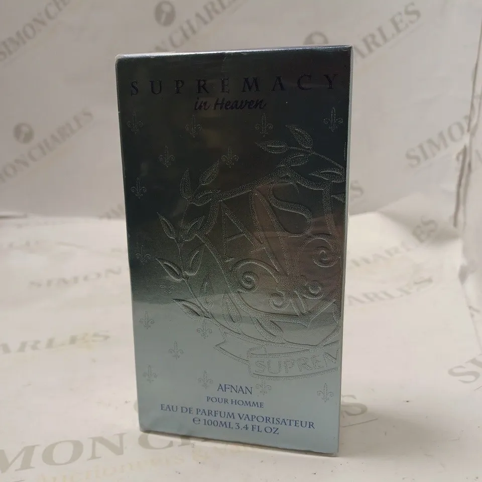 BOXED AND SEALED SUPREMACY IN HEAVEN AFNAN POUR HOMME 100ML