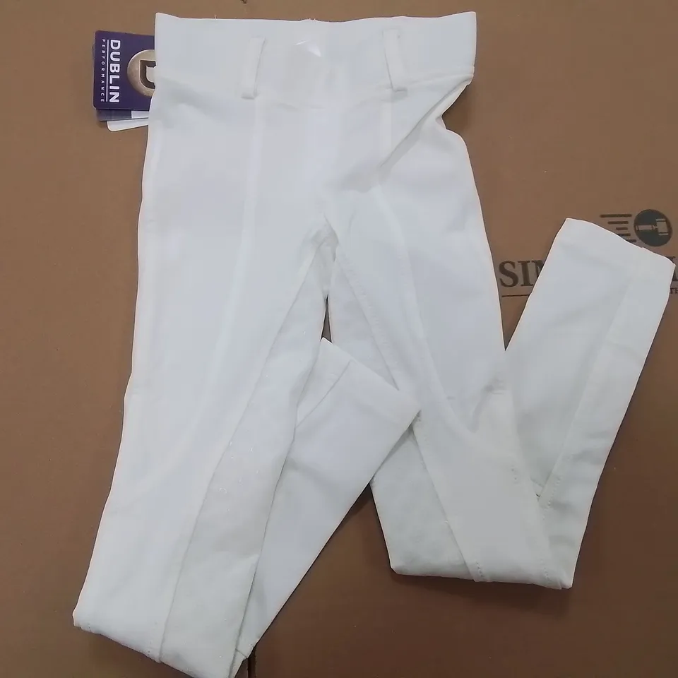 DUBLIN GEL RIDING TIGHTS IN WHITE - C6/22