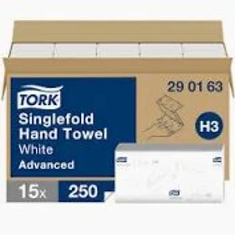 TORK SINGLEFOLD HAND TOWEL – WHITE, ADVANCED (BOXED)