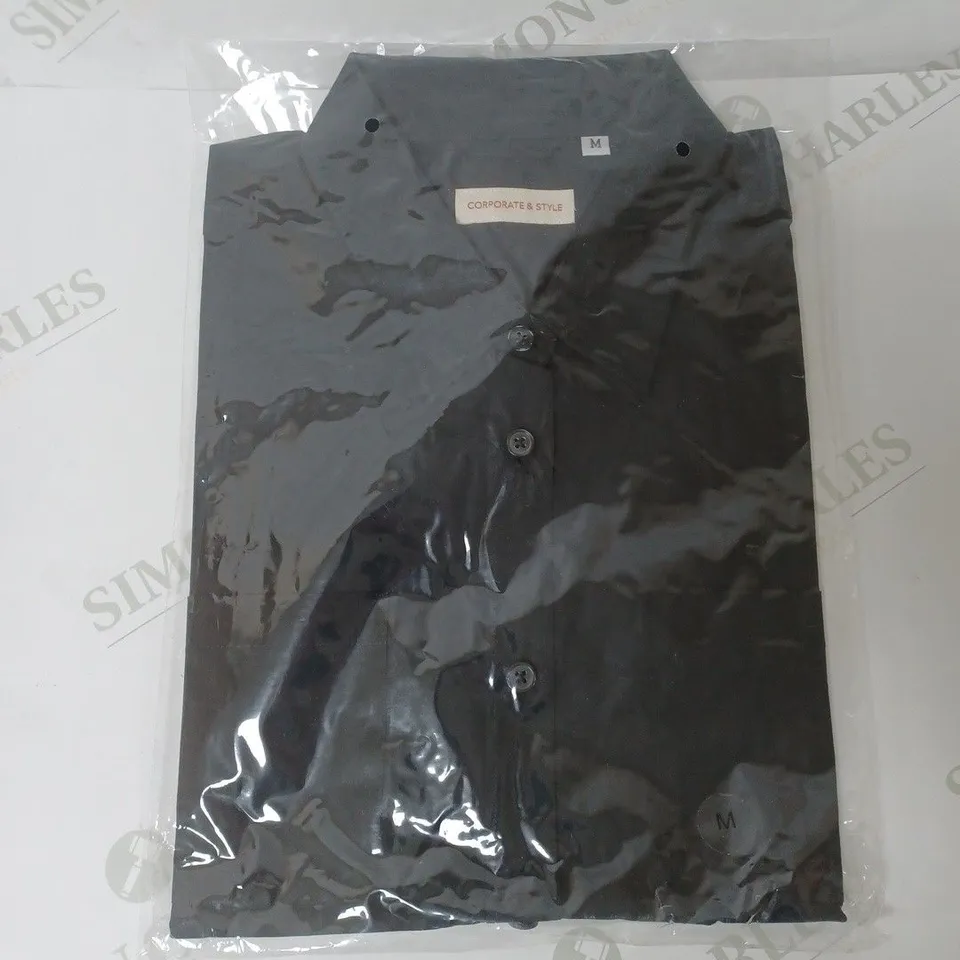 SEALED SET OF 8 BRAND NEW CORPORATIVE STYLE BLACK WOMENS SHIRT - MEDIUM