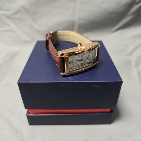 LADIES STOCKWELL WATCH – TEXTURED DIAL WITH SUB DIAL SECONDS HAND – LEATHER STRAP