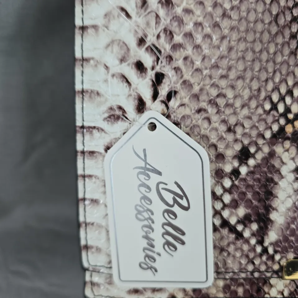 SNAKE PRINT HANDBAG WITH CHAIN STRAP 