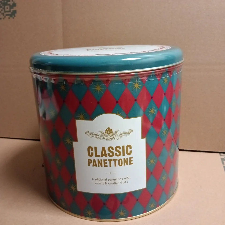 CLASSIC PANETTONE TIN – TRADITIONAL ITALIAN CAKE WITH RAISINS & CANDIED FRUITS