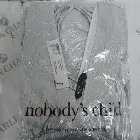 NOBODYS CHILD PRTITE AYLA MINI DRESS IN SILVER UK SIZE 12