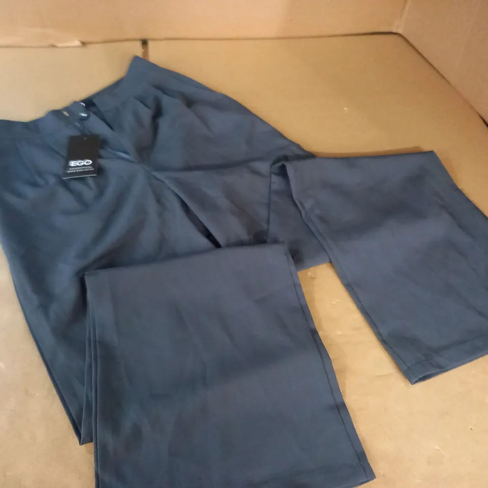EGO WIDE LEG SLOUCHY TAILORED TROUSERS - UK 6
