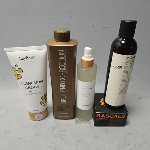 APPROXIMATELY 20 ASSORTED HEALTH & BEAUTY ITEMS TO INCLUDE - LILYBEE MAGNESIUM CREAM , RASCALS STYLING CLAY , LE LABO THE MATCHA 26 ETC