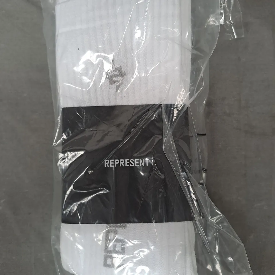 REPRESENT PACK OF 3 SOCKS IN WHITE