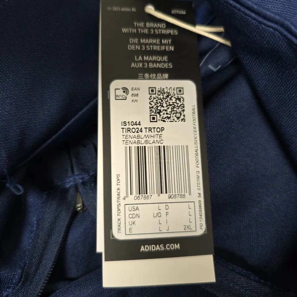 ADIDAS TIRO 24 TRAINING TRACKSUIT – NAVY WITH WHITE STRIPES, MEN'S SIZE L