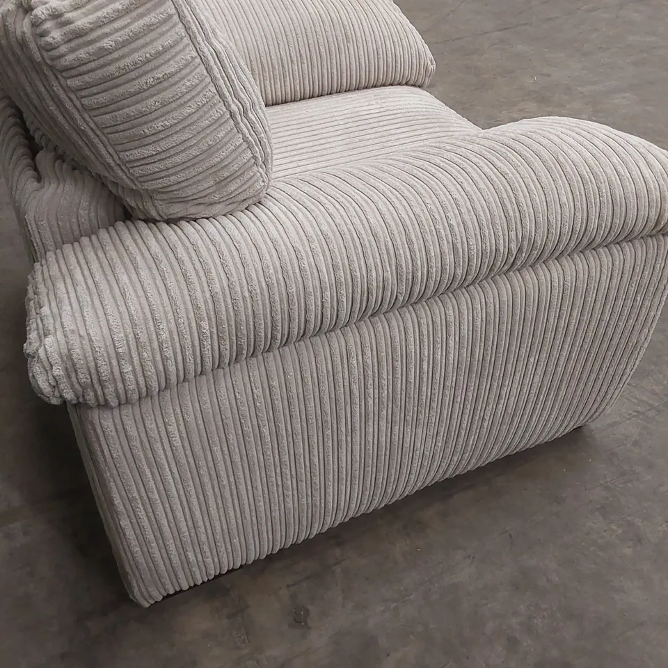 DESIGNER CORDUROY FABRIC UPHOLSTERED ARMCHAIR