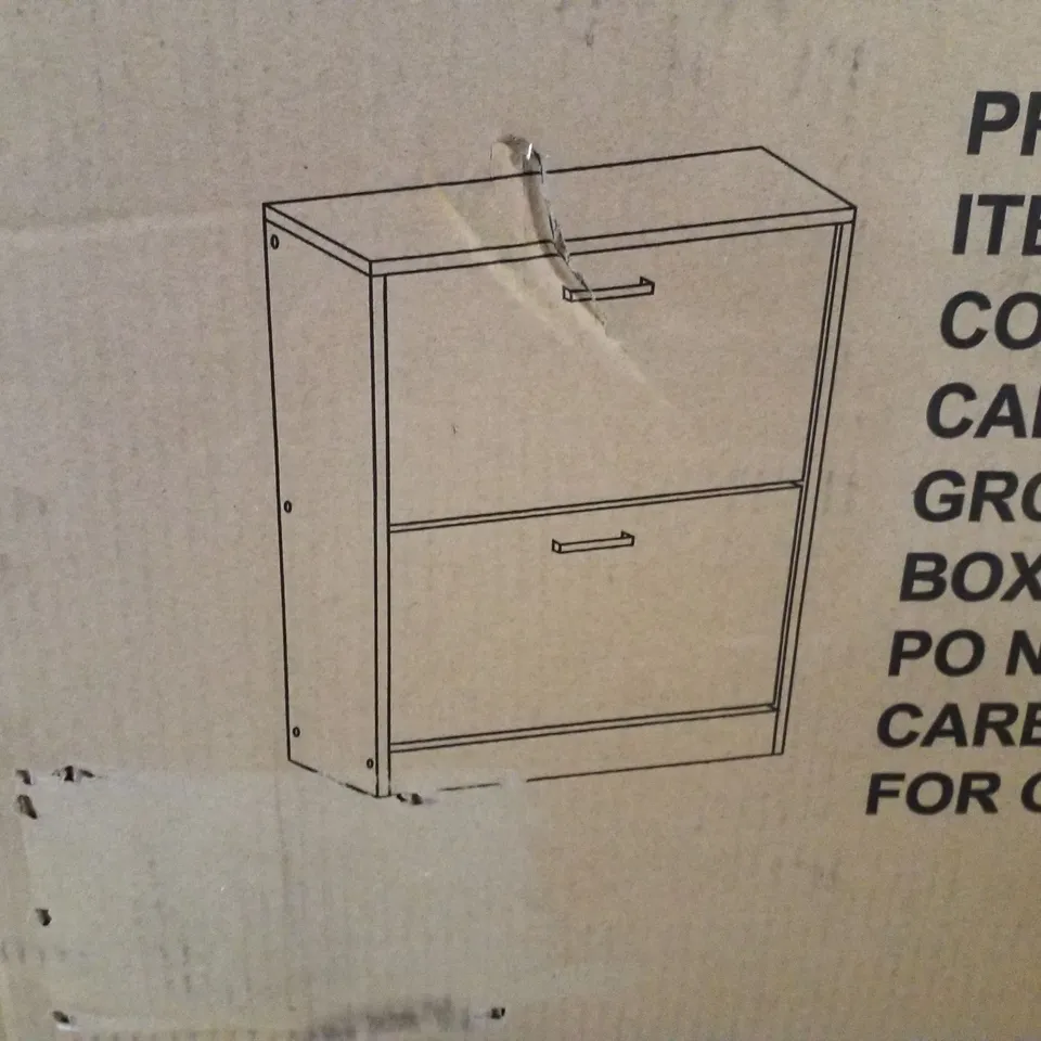 BOXED STIRLING 2 TIER SHOE CABINET 