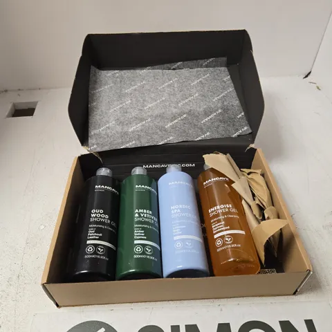 MANCAVE SHOWER GEL GIFT SET β 4 X 500ML BOTTLES
