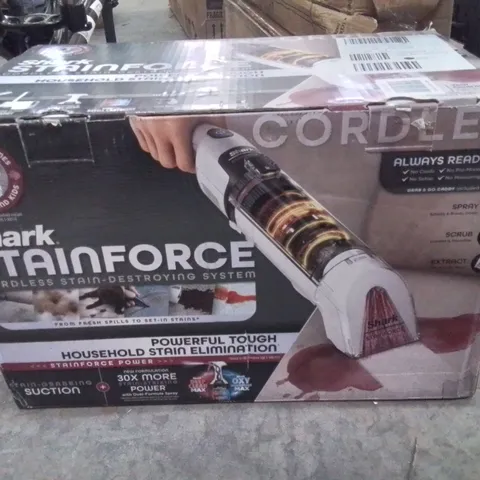 BOXED SHARK STAINFORCE CORDLESS STAIN-DESTRYING SYSTEM