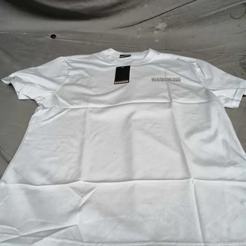 NAPAPIJRI GEOGRAPHIC WHITE T-SHIRT – SIZE M