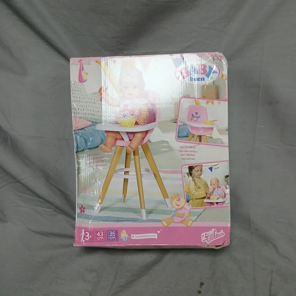 BABY BORN HIGHCHAIR RRP £31.99