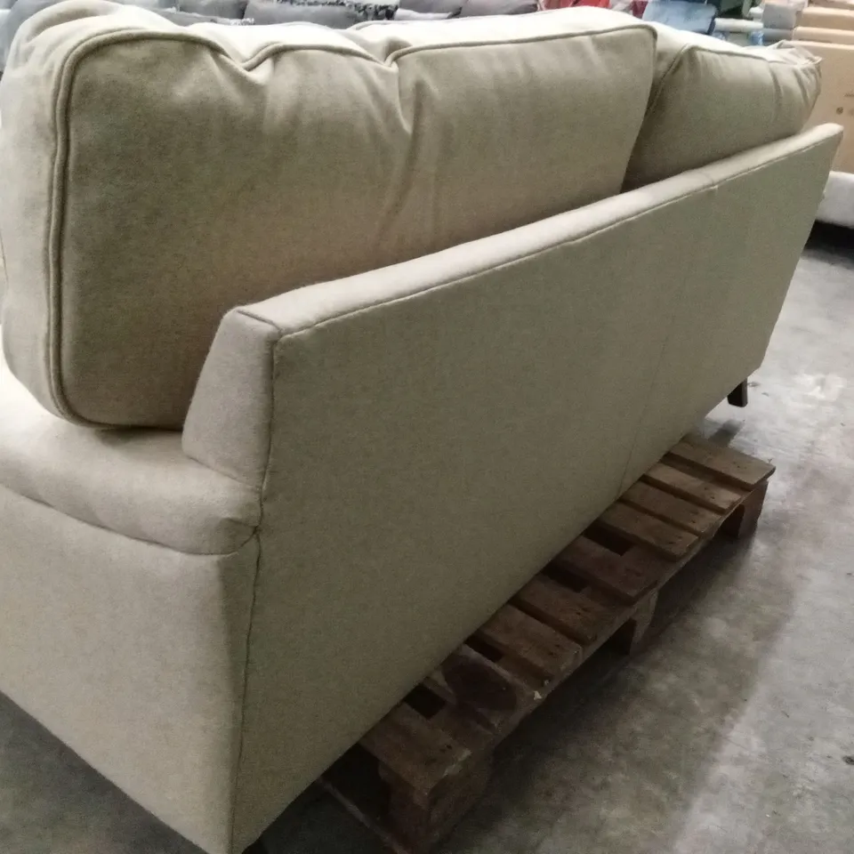 QUALITY DESIGNER LARGE 3 SEATER FABRIC SOFA - BEIGE