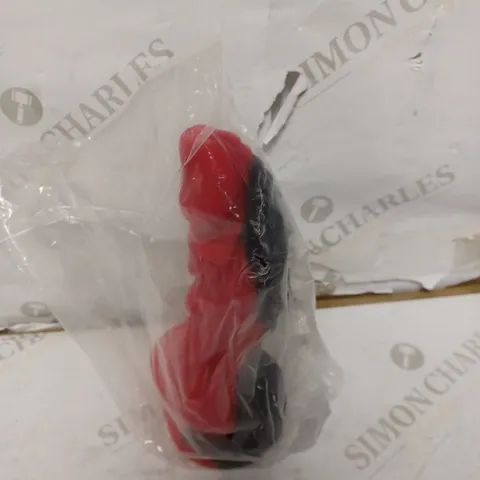 LARGE BLACK/RED SCALED DILDO