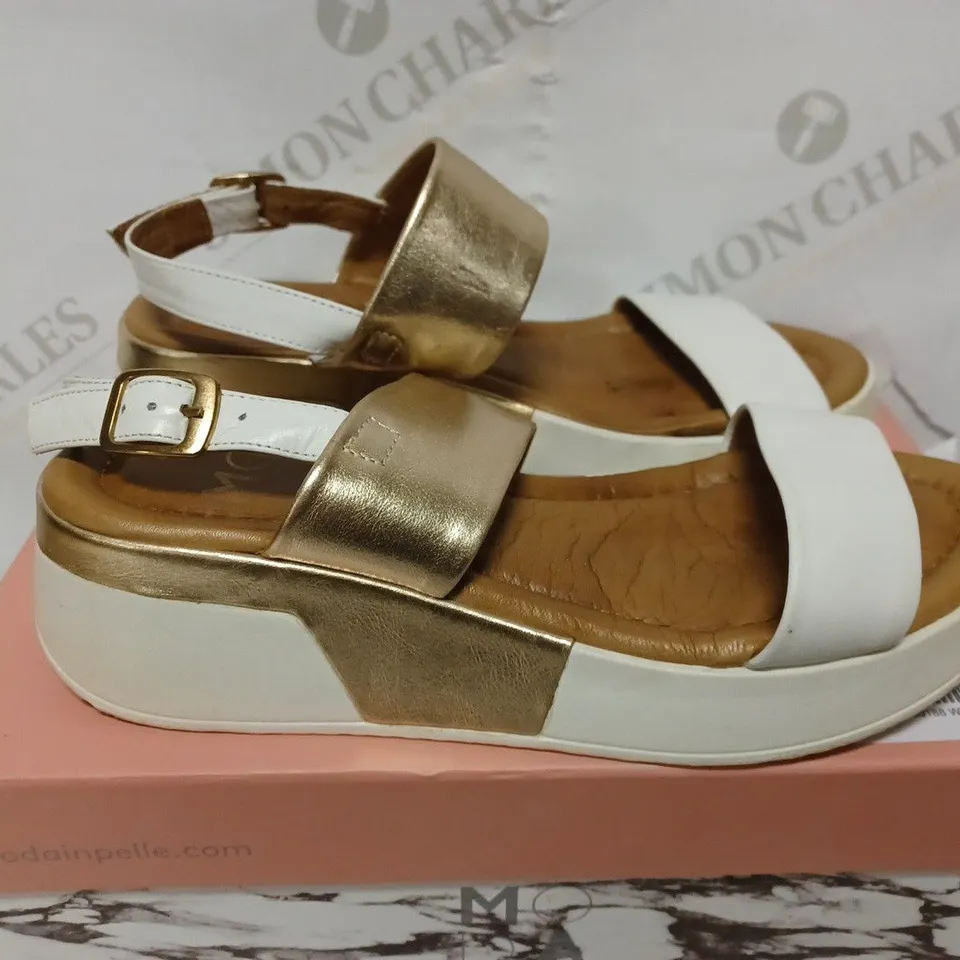 MODA IN PELLE ORAILIYA SANDAL SIZE 38 WHITE/GOLD