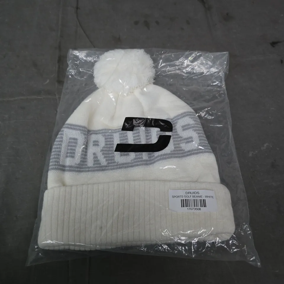 DRUIDS SPORTS GOLF BEANIE – WHITE