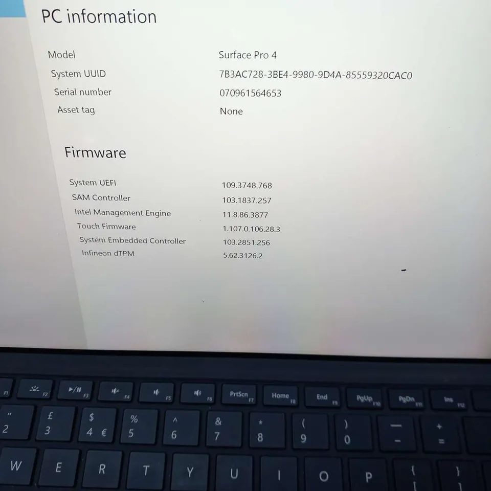 MICROSOFT SURFACE PRO 4 128GB