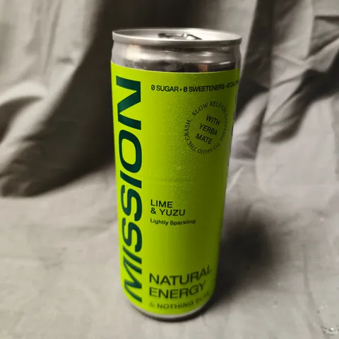 MISSION LIME & YUZU NATURAL ENERGY DRINK – 12 X 330ML CANS