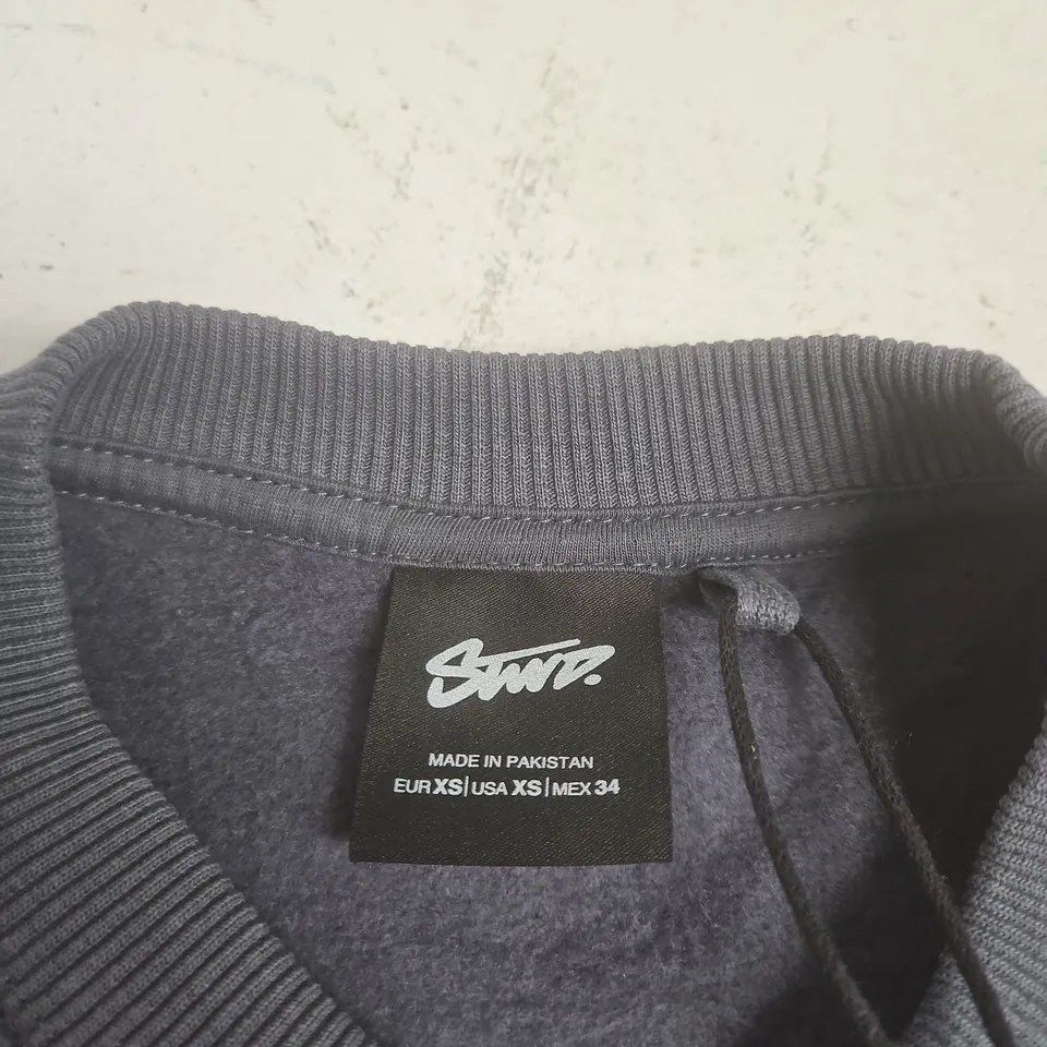 STDW DARK GREY CREWNECK SWEATSHIRT – SIZE XS (EU/US XS) – BACK GRAPHIC