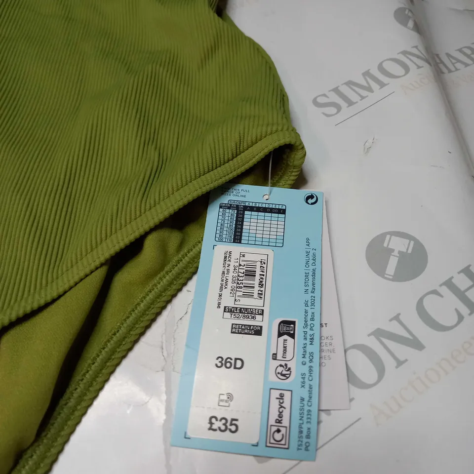 M&S PLUNGE SWIMSUIT 36D