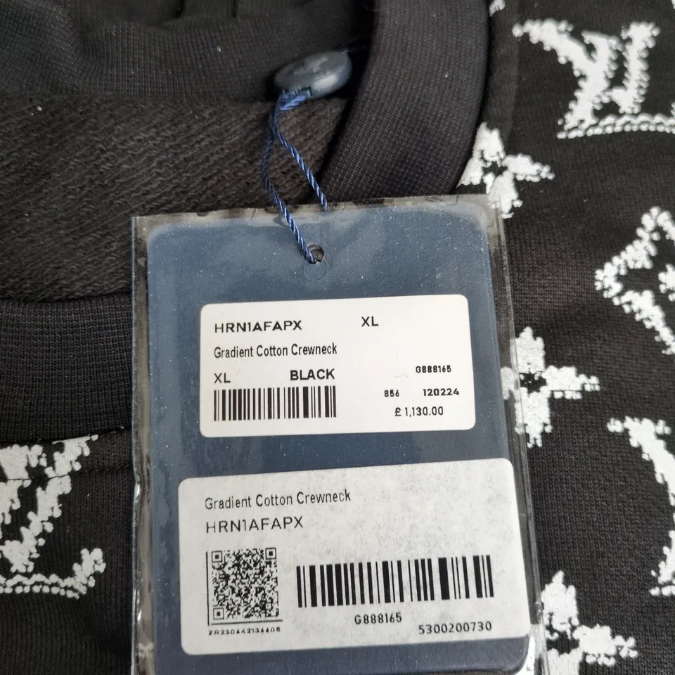LOUIS VUITTON GRADIENT COTTON CREWNECK – BLACK, XL