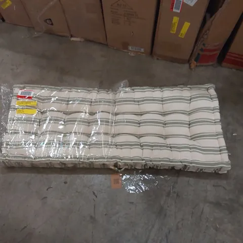 BOXED COTTON STRIPE INDOOR OUTDOOR GARDEN CHAIR SOFA BENCH SEAT CUSHION