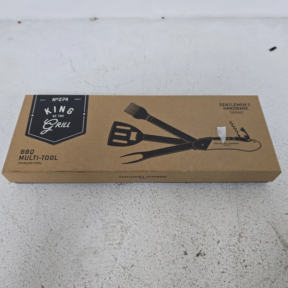 BOXED AND SEALED GENTLEMANS HARDWARE KING OF THE GRILL BBQ MULTI-TOOL