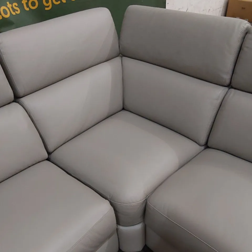 QUALITY ITALIAN DESIGNER RICCARDO ELECTRIC RECLINER LEATHER CORNER SOFA 