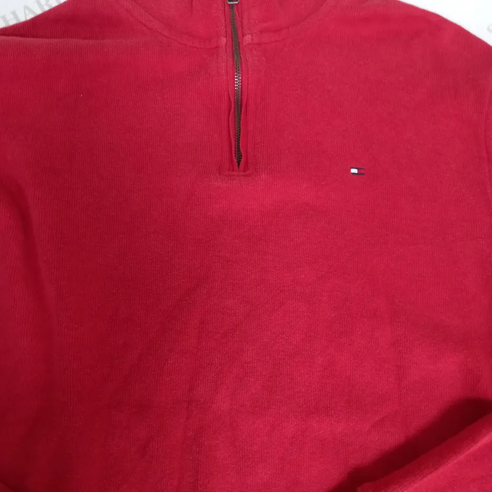 TOMMY HILFIGER 1/4 KNITTED SWEATSHIRT SIZE M 