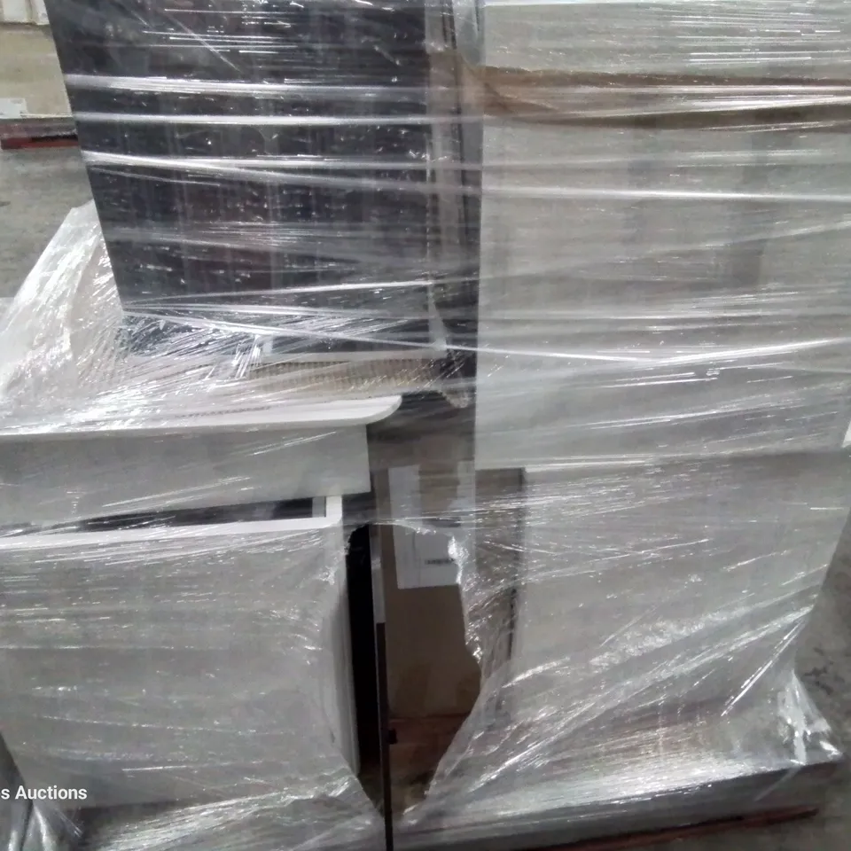 PALLET OF ASSORTED BAGHROOM FITTINGS, INCLUDING, UNDER BASIN DRAWER STORAGE UNITS, LED MIRROR, 