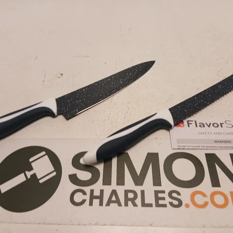 FLAVORSTONE KNIFE SET – 2-PIECE (8IN CHEF'S & BREAD KNIFE)