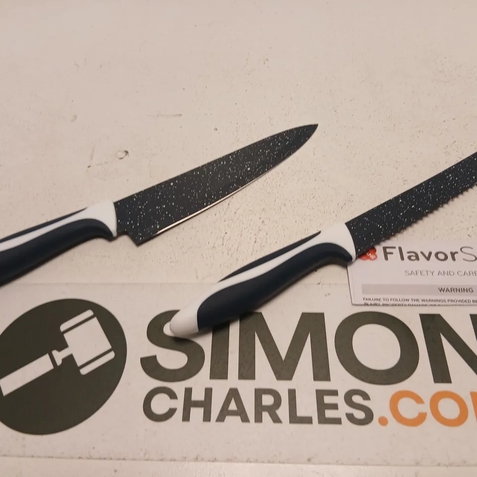 FLAVORSTONE KNIFE SET – 2-PIECE (8IN CHEF'S & BREAD KNIFE)