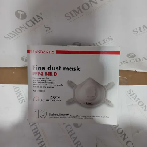 BOX OF 10 HANDANHY FINE DUST MASK - FFP3 NR D