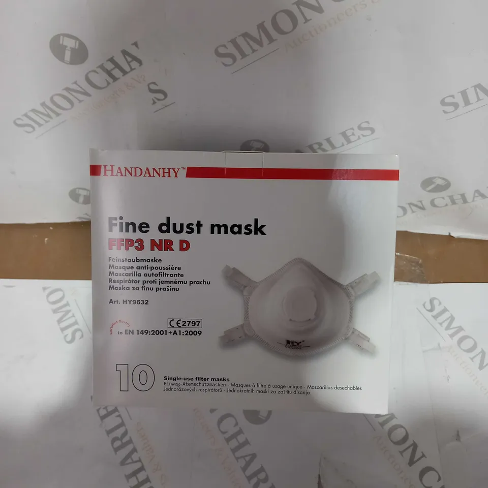 BOX OF 10 HANDANHY FINE DUST MASK - FFP3 NR D 