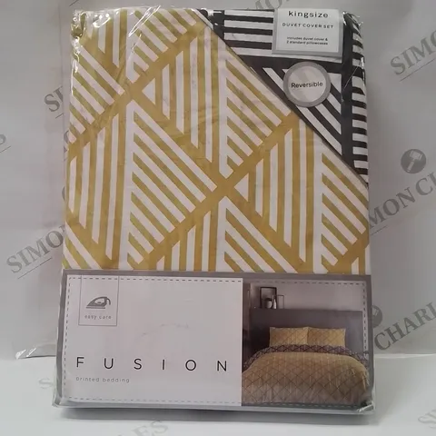 BRAND NEW FUSION PRINTED BEDDING KINGSIZE DUVET COVER SET
