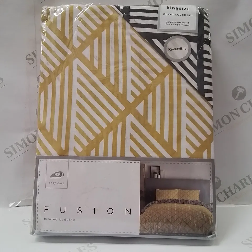 BRAND NEW FUSION PRINTED BEDDING KINGSIZE DUVET COVER SET 