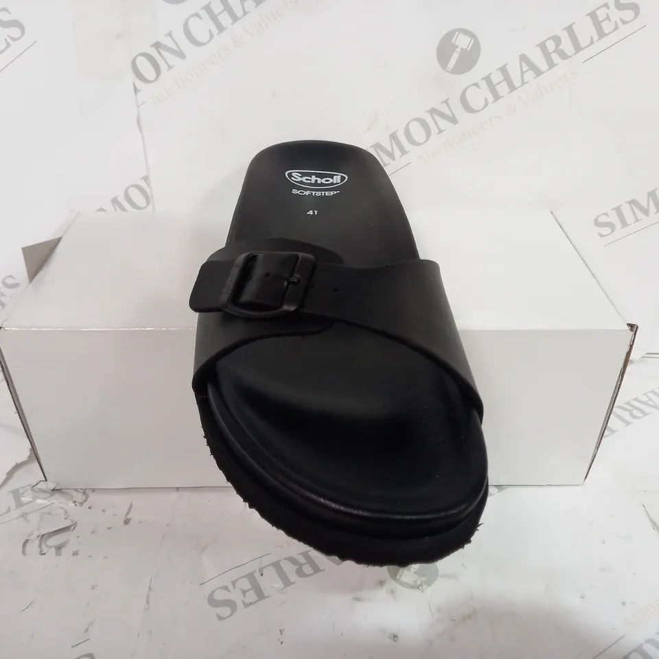 BOXED SCHOLL THICK PADDED OPEN TOE SANDAL - SIZE 7