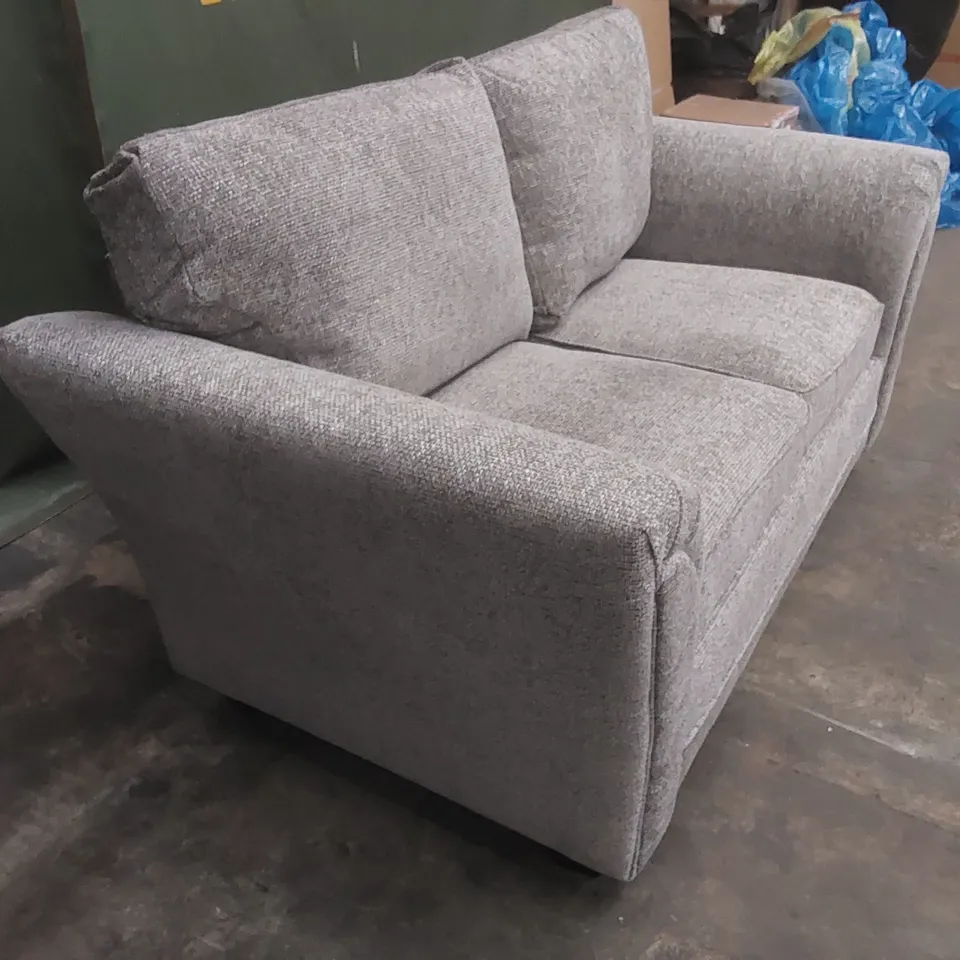 DURY CHUNKY WEAVE 2 SEATER STANDARD BACK SOFA - GREY RRP £599