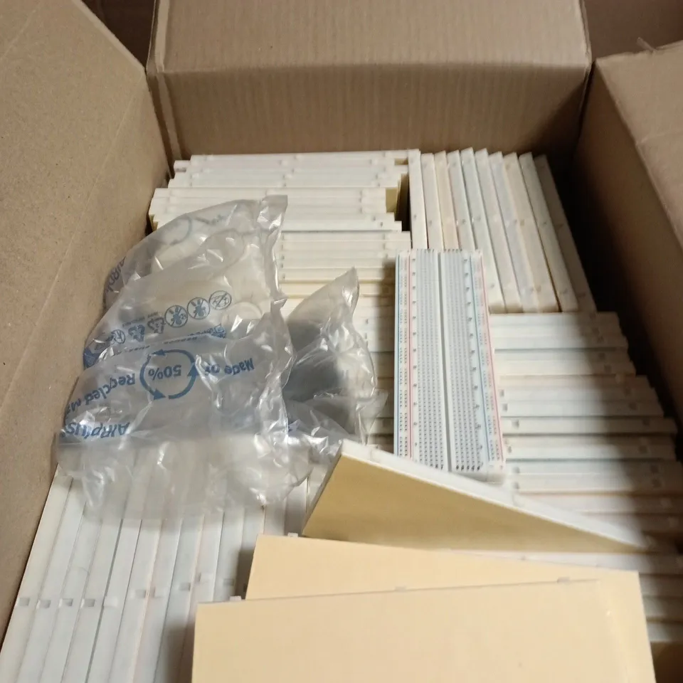BOX OF APPROXIMATELY 200 MB-102 SOLDERLESS BREADBOARD